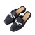 Closed Toe Pearl Half Slippers Women's Summer Wear Internet Celebrity Ins Loafers Korean Style Fashionable All-Matching Shoes Women's Sandals