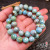 Outer Mongolia Material Turquoise Bracelet Fashion Tang Sancai Raw Ore High Porcelain Blue Bracelets for Men and Women