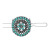 Fashion Retro Hairpin Europe and America Cross Border Hot Sale Turquoise Flower Temperament Archaistic Headdress Updo