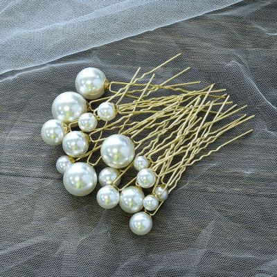 Pieces Pearl Hairpin Hair Accessories European and American Retro Makeup Updo Flower Beads U-Shaped Hairpin Accessories