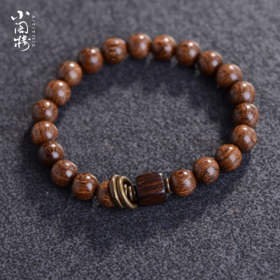 Gold Sandalwood Bracelet Silkwood Agarwood Ebony Agarwood Buddha Beads Ladies Couple's Bracelet Jewelry 8M