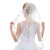 and American Bride Single Layer Veil Wedding Dress Accessories Wedding Car Bone with Comb Wedding Dress Lace Veil Veil