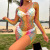 Internet Celebrity Cross-Border Fishnet Hollow Bikini Jacket Sexy Grid Colorful Suit