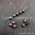 Black Micro Glass Bead Bronzing Printed Love 8mm Bracelet Necklace DIY Semi-Finished Glass Scattered Beads Factory Wholesale