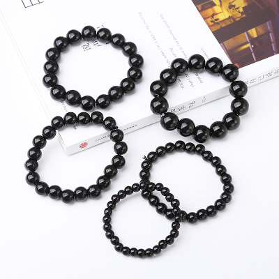 Wholesale Stall Imitation Obsidian Bracelet Premium Black Beads Bracelet Taobao Gift Small Gift Factory Direct Supply