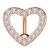 Amazon New Heart-Shaped round Piercing Jewelry Belly Ring Copper Inlaid Zircon Stainless Steel Navel Nail Spot
