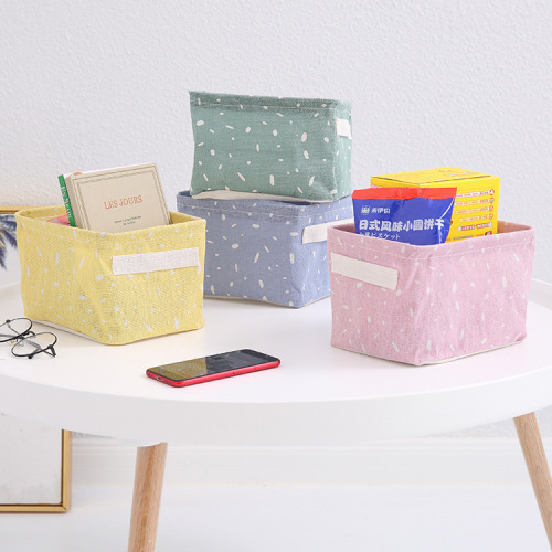 self-produced and self-sold personalized and small fresh warm sun dots cloth storage basket
