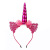 Halloween Unicorn Headband Cat Ears Iron Headband Three-Layer Bow Unicorn Birthday Party Hair Accessories