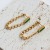 American Ins Fashion Chain Zircon Double Chain Stacked Retro Small Square Necklace Bracelet Earrings Ornament for Women