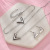 New Fashion Ornament Wholesale Stainless Steel Simple V-Shaped Necklace Bracelet Ear Studs Women's Suit Manufacturer