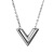 New Fashion Ornament Wholesale Stainless Steel Simple V-Shaped Necklace Bracelet Ear Studs Women's Suit Manufacturer