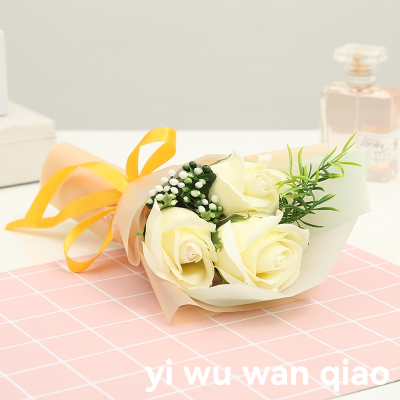 Holiday Birthday Wedding Decoration Craft Rose Gift Box Simulation Bar Soap Preserved Fresh Flower Mother's Day Valentine's Day
