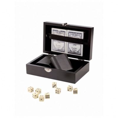 Professional Casino Dice And Poker With Wooden Case