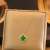 New Four-Leaf Clover Necklace Female Online Influencer Diamond-Embedded Elegant Green Necklace Niche Clavicle Chain Factory Direct Sales Wholesale