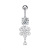 Cross-Border E-Commerce New Zircon Navel Ring Navel Stud Piercing Jewelry Online Wholesale