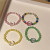 Korean Style Colorful Glazed Bracelet Transparent Glaze Smiley Bracelet Korean Style All-Match Beaded Bracelet for Women