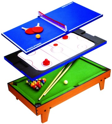 3 In 1 Multi Mini Sports PingPong & Air Hockey And Pool Game