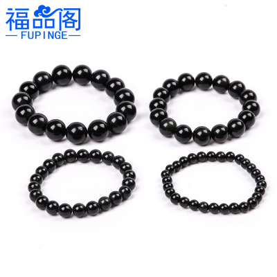 Wholesale Natural Double Rainbow Eye Obsidian Bracelet Natural Rainbow Eye Obsidian Crystal Prayer Beads Bracelet