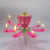 Birthday Candle Blossom Musical Candle without Gunpowder Singing Little English Electronic Lotus Cake Candle Wholesale