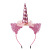 Halloween Unicorn Headband Cat Ears Iron Headband Three-Layer Bow Unicorn Birthday Party Hair Accessories