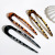 Fashion Leopard Print U-Shaped Hair Pin Modern Resin Hairpin Hairpin Hair Clasp Hair Accessories Korean Style Plastic