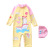 2022 New Children's Swimsuit Women's One-Piece Smaller and Big Kids' Swimwear Medium Long Trousers Fifth Pants Long Sleeve Anti-DDoS Girl Swimsuit