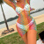 Internet Celebrity Cross-Border Fishnet Hollow Bikini Jacket Sexy Grid Colorful Suit