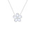 Baobao Original Design Glitter Flower 925 Sterling Silver Diamond Fairy Flower Necklace Jewelry Set