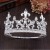 European and American Retro Big Crown Baroque Style Crown Golden Gun Tip Shape round Diamond Inlaid Crown Back Movable