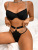 Cross-Border New Arrival Independent Station Foreign Trade European and American Nightclubs Women's Lace See-through Sexy Underwear Three Pieces