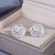 Elegant Lady Hollow Rose Necklace Camellia Stud Earrings Micro-Inlaid Open Ring Full Diamond Bracelet Set for Women