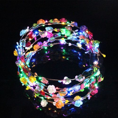 Ten Lights Ten Flowers Flash Luminous Garland Headdress Headband LED Lights Night Market Stall Hot Sale Hot Toys Children 