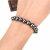 Trade Fair Hot Sale Jewelry Magnetic Black Gall Stone Bracelet Men and Women 8mm round Beads Magnetic Material Bracelet