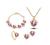 Fashion Crystal Necklace Earrings Crystal Heart-Shaped Four-Piece Set High-End in Stock Wholesale-Heart Words 399