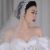 Hot Luxury Handmade Pearl Flower Headband Crown Internet Celebrity Veil Bride Princess Wedding Wedding Double Layer Veil