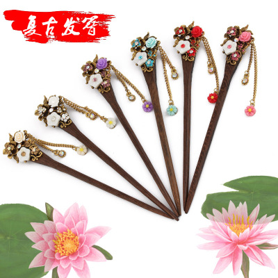 Retro Hairpin Updo Headwear Accessories Classical Hair Clasp Women's Buyao Tassel Door Frame Hairpin Ten Yuan Hot Sale