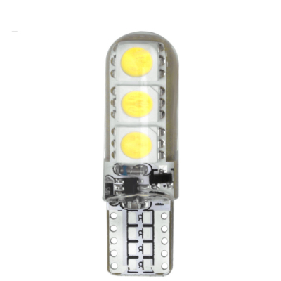 Hot Car Led T10 5050 Silicone 6smd Bulb W5w Epoxy Crystal Width Lamp