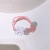 Cartoon Rabbit Scrunchies Sweet Girl Headdress Tie up a Bun Hairstyle Rubber Band Hair Rope Girl Flower Hair Rope