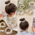 Spring and Summer Comely Pearl Bracelet Flower Hairband Bun Cute Dual-Purpose Hair Rope High Ponytail Bow Rubber Band