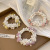 Spring and Summer Comely Pearl Bracelet Flower Hairband Bun Cute Dual-Purpose Hair Rope High Ponytail Bow Rubber Band