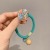 Fluorescent Color Ins Girls Elegant Cute Color M & Amp; M Beans round Peach Heart Female Hair Rope Hair Rope Hair Ring