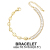 European and American stitching geometric zircon necklace, bracelet set ins personality fashion pig nose clavicle chain
