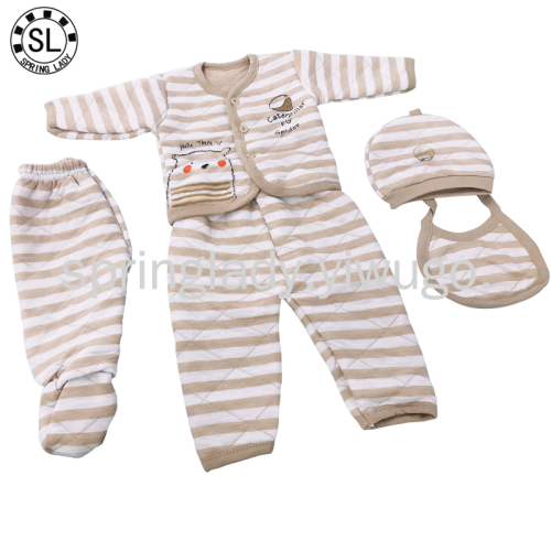 spring lady newborn thermal underwear 5-piece set autumn and winter thickening men‘s and women‘s infant‘s outfit children‘s clothing