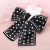Japanese and Korean New Mesh Bow Barrettes Back Head Hairpin round Diamond Top Gap Former Red Hairpin Lace Spring Clip for Women