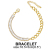 Zircon necklace bracelet simple cold style personality stitching set
