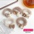 Plush Hair Ring Milk Coffee Color Bow Flower Style Hair Band Suit Internet Celebrity Same Style Delivery Supported