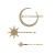 Sales European and American Japanese Hair Accessories Retro Geometric Diamond Moon Snowflake Star Hairpin Set Word Clip