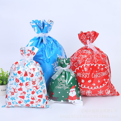 New Factory Direct Sales Spot Drawstring Gift Bag Christmas Gift Bag Cross-Border Christmas Gift Bag