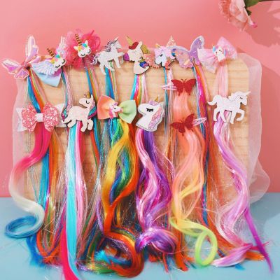 Wig Braid Korean Style Girls' Hair Band Headdress Princess Ribbon Long Braid Little Girl Dirty Braid Hair Accessories