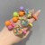 Fluorescent Color Ins Girls Elegant Cute Color M & Amp; M Beans round Peach Heart Female Hair Rope Hair Rope Hair Ring